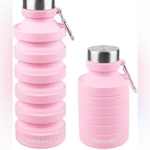 Nefeeko Pink Collapsible Water Bottle